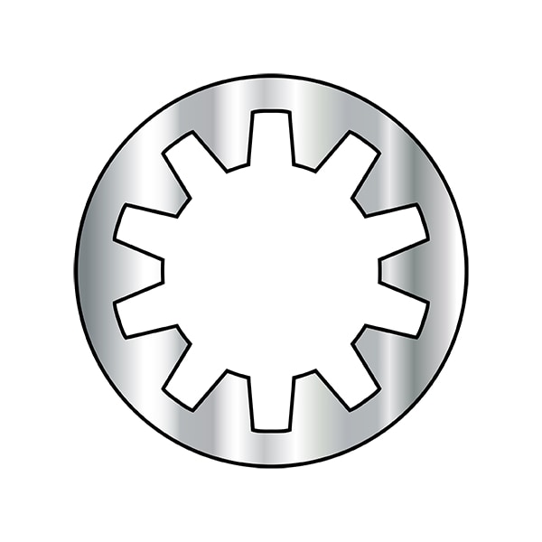 Internal Tooth Lock Washer, For Screw Size M3 18-8 Stainless Steel, Plain Finish, 10000 PK