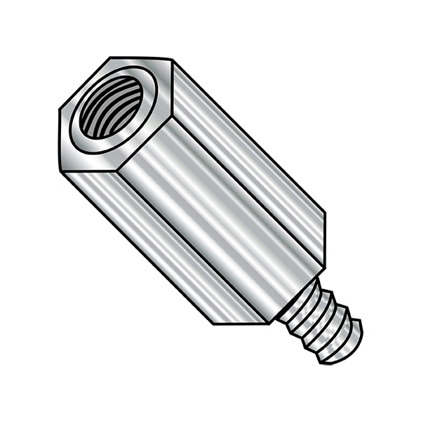 Hex Standoff, M4-0.7 Thrd Sz, Stainless Steel Plain, 6.0 mm Hex W, 250 PK