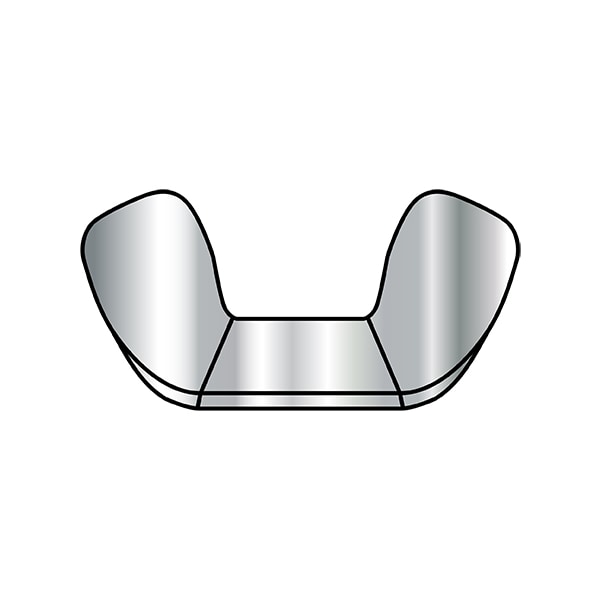 Wing Nut, M5-0.80, Stainless Steel, 10.5 mm Ht, 22 mm Max Wing Span, 2000 PK