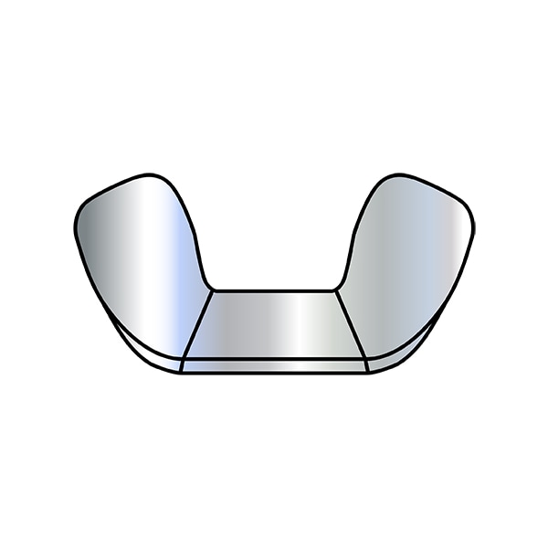 Wing Nut, M10-1.50, Steel, 20 mm Ht, 36.5 mm Max Wing Span, 750 PK