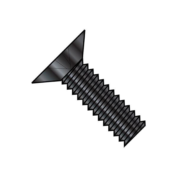 #10-32 x 1/2 in Phillips Flat Machine Screw, Zinc Plated Steel, 10000 PK