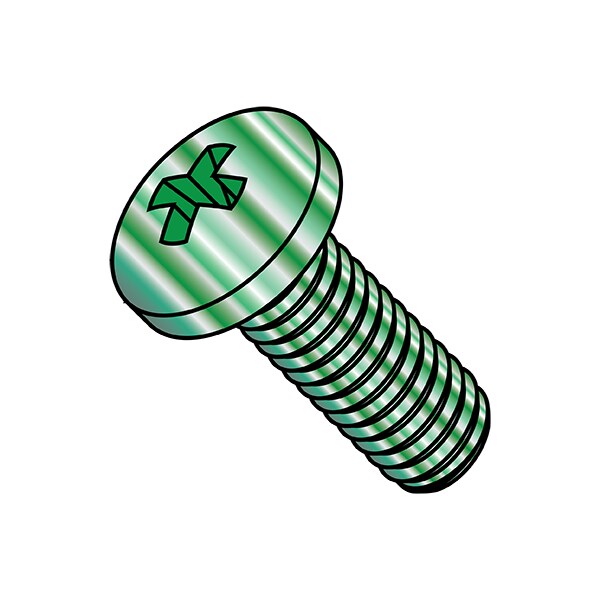 #10-32 x 1/4 in Phillips Pan Machine Screw, Zinc Plated Steel, 9000 PK