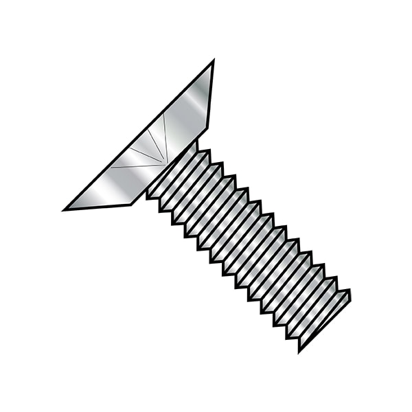 #4-40 x 1/4 in Phillips Flat Machine Screw, Plain Stainless Steel, 5000 PK