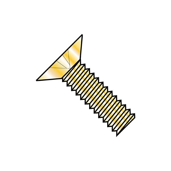 #0-80 x 1/8 in Phillips Flat Machine Screw, Cadmium Steel, 5000 PK