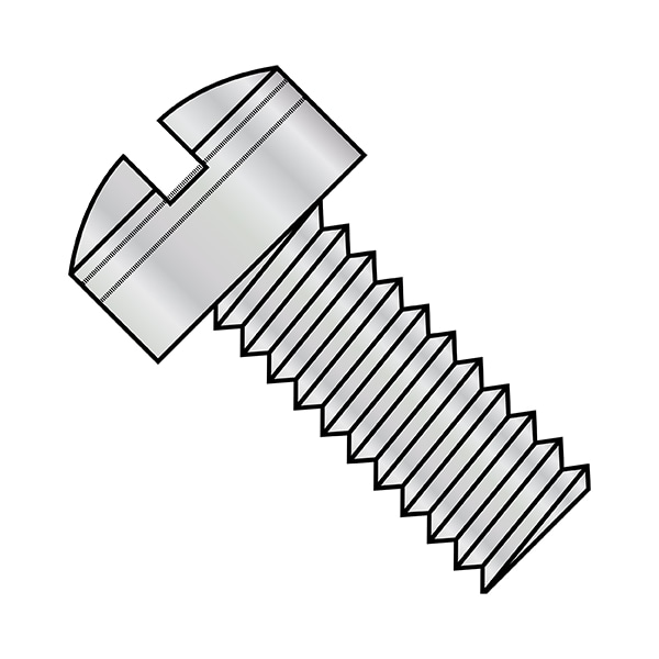#10-32 x 1 in Slotted Fillister Machine Screw, Cadmium Steel, 500 PK
