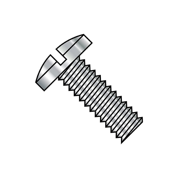 #10-32 x 1 in Slotted Binding Machine Screw, Plain Steel, 2000 PK