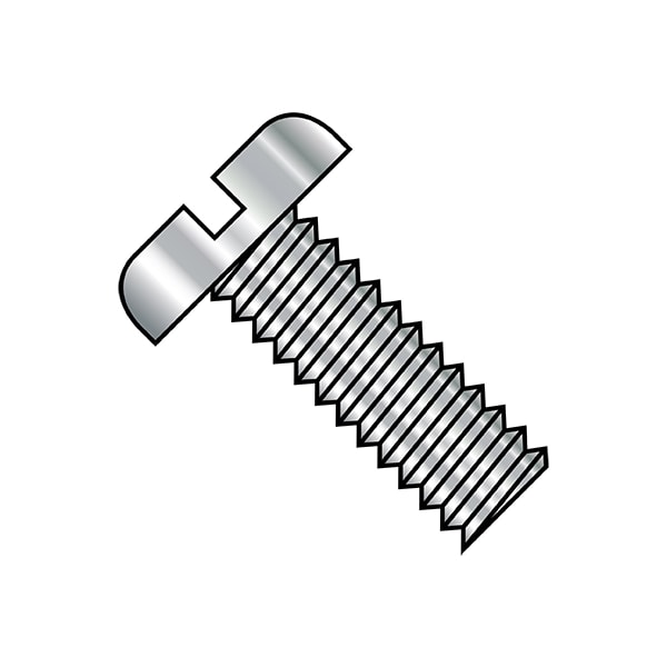 #0-80 x 3/16 in Slotted Pan Machine Screw, Plain Steel, 5000 PK