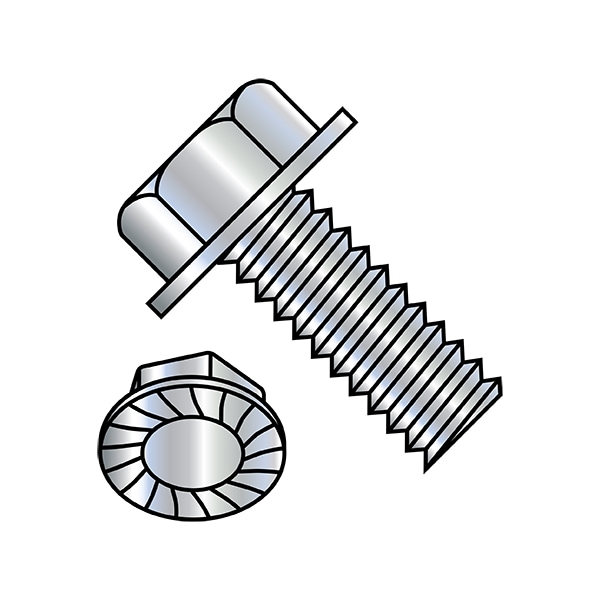 #10-24 x 1 in Hex Hex Machine Screw, Zinc Plated Steel, 4500 PK