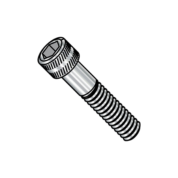 #0-80 Socket Head Cap Screw, Plain Stainless Steel, 1/4 in Length, 500 PK
