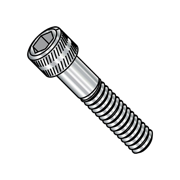 #10-24 Socket Head Cap Screw, Plain Stainless Steel, 1/2 in Length, 1000 PK