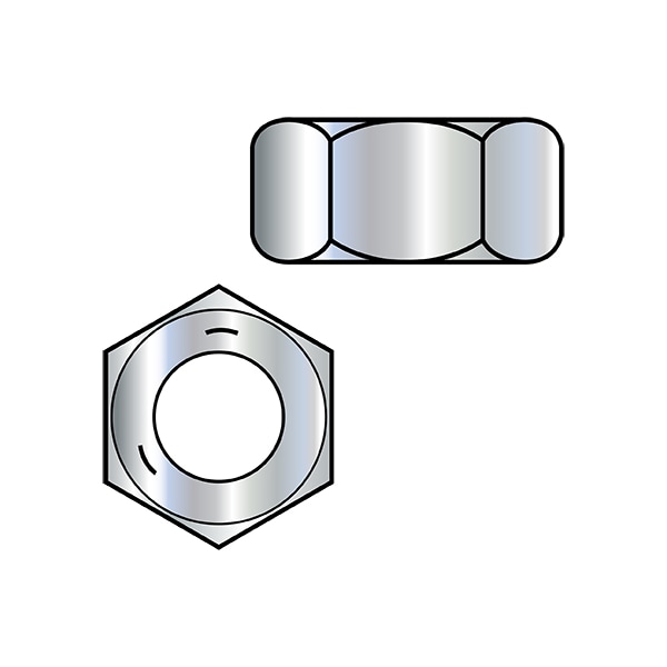 Hex Nut, 5/16"-18, Steel, Grade 5, Zinc Plated, 19/64 in Ht, 2000 PK