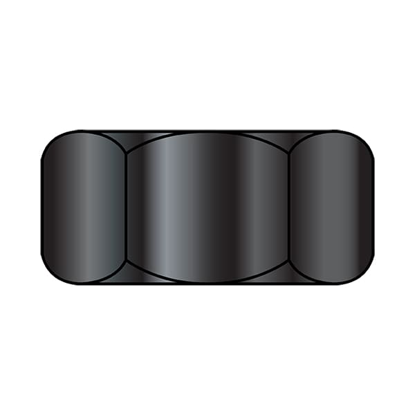 Hex Nut, 5/8"-18, Steel, Black Oxide, 39/64 in Ht, 400 PK