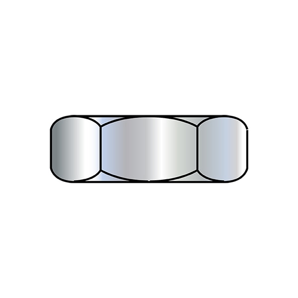 Machine Screw Nut, #8-32, Steel, Zinc Plated, 3/32 in Ht, 10000 PK