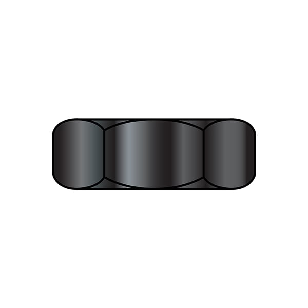 Jam Nut, 3/8"-16, Steel, Zinc Plated, 7/32 in Ht, 3000 PK