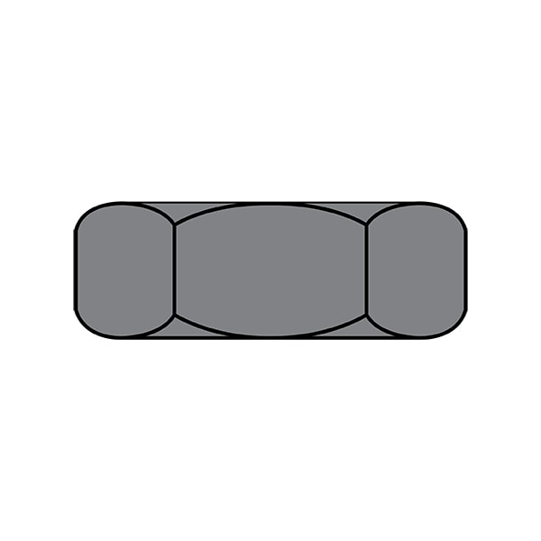 Jam Nut, 2-1/2"-4, Steel, Plain, 1-29/64 in Ht, 5 PK