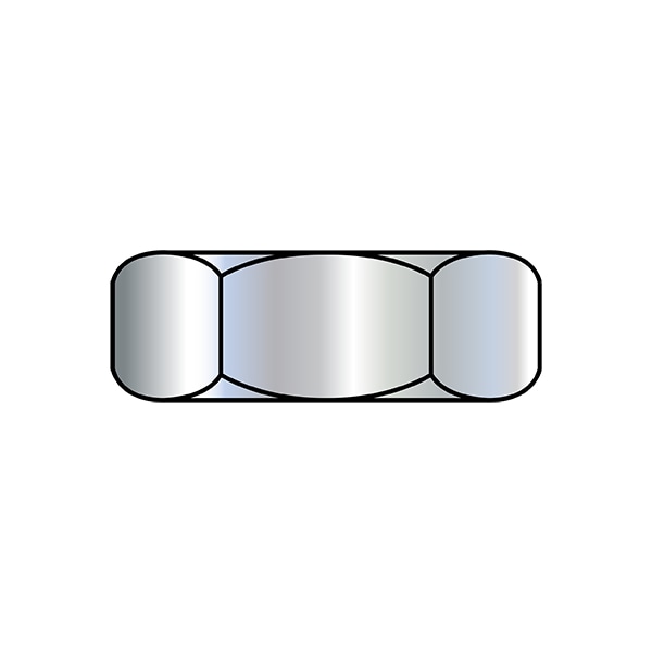 Jam Nut, 9/16"-18, Steel, Zinc Plated, 5/16 in Ht, 800 PK