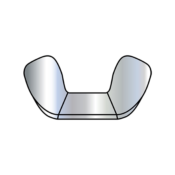 Wing Nut, #8-32, Steel, 0.47 in Ht, 0.91 in Max Wing Span, 2000 PK