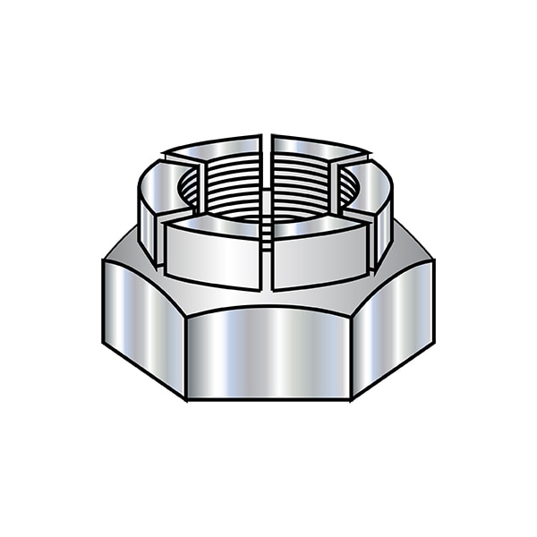 Lock Nut, 5/16"-24, Steel, Wax, 500 PK