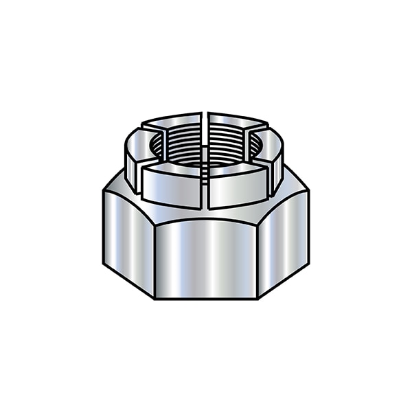 Lock Nut, 5/16"-24, Steel, Wax, 500 PK