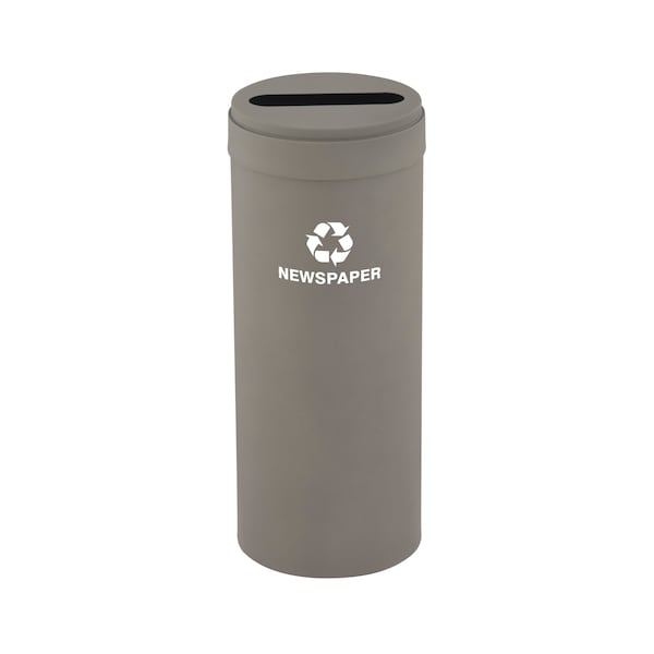 15 gal Round Recycling Bin, Nickel