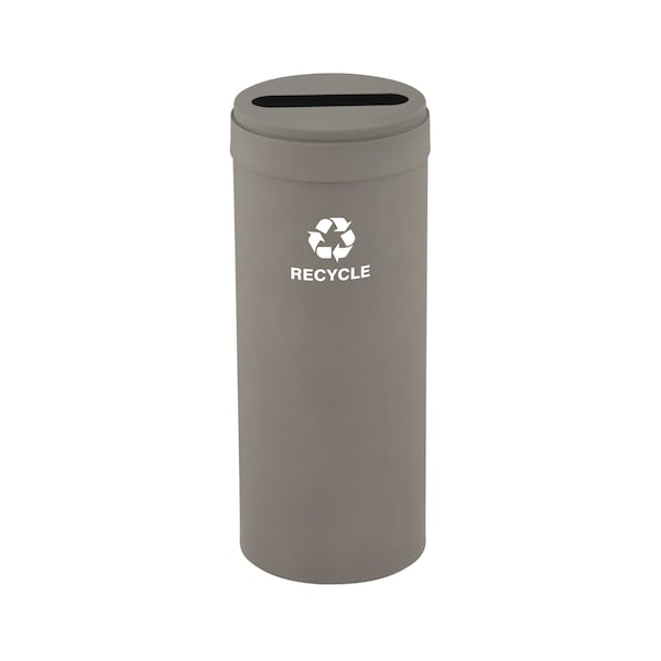 15 gal Round Recycling Bin, Nickel