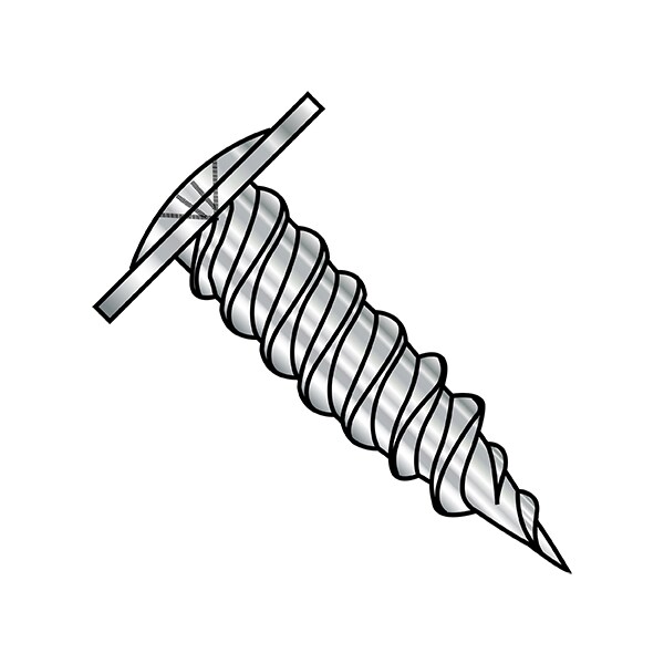 Self-Drilling Screw, #12-11 x 2 in, Plain 410 Stainless Steel Truss Head Phillips Drive, 300 PK