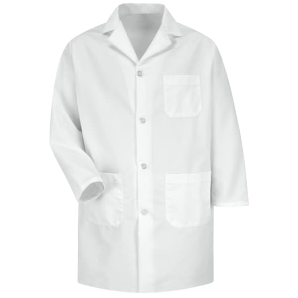 Mens White Staff Coat Hand Vents
