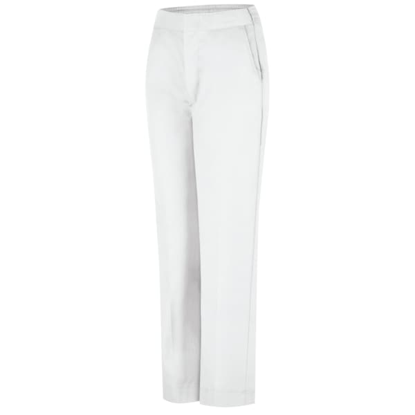 Women's Women's Half Elastic Pant, 6, White, Cotton/Polyester