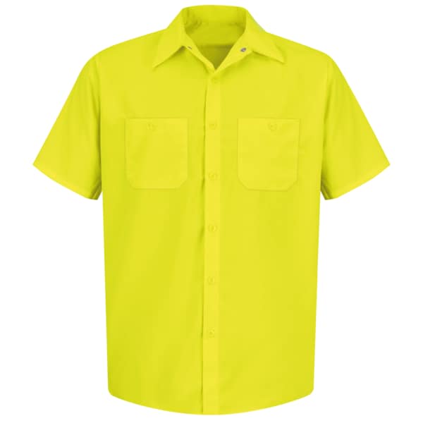 Ss Hi-Vis Yellow Workshirt, 3XL