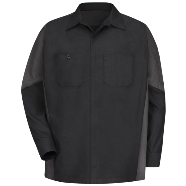 U Ls 65/35 Crew Shirt - Blk/Charc, XXL