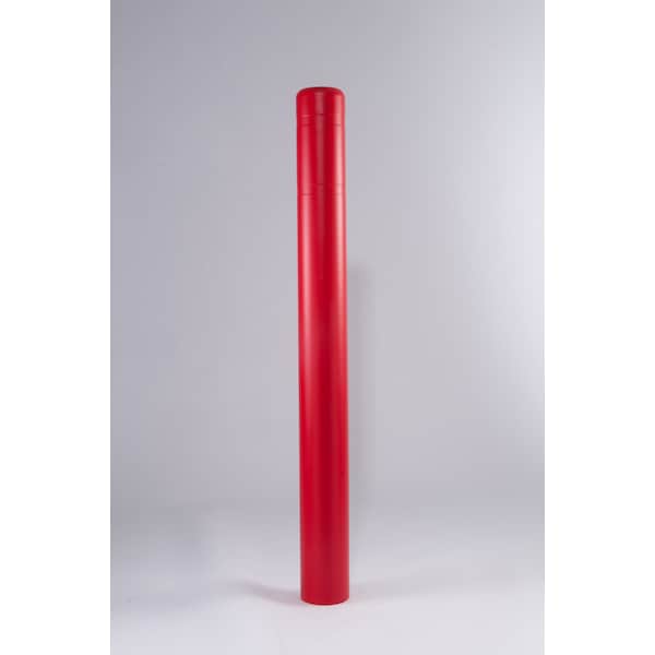 Post Sleeve, 4.5" Dia, 52" H, Red/Red