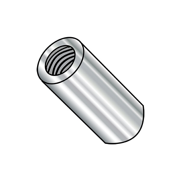 Round Standoffs, #4-40 Thrd Sz, 3/4 in Bd L, Stainless Steel Plain, 3/16 in OD, 500 PK