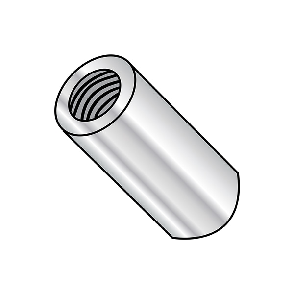 Round Standoffs, #6-32 Thrd Sz, 5/8 in Bd L, Aluminum 1/4 in OD, 1000 PK
