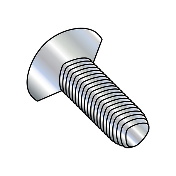 #10-24 x 1/2 in Phillips Flat Machine Screw, Zinc Plated Steel, 10000 PK