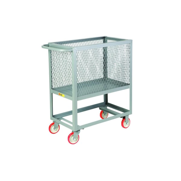 Raised Platform Box Trucks, Steel, 1200 lb Load Capacity, 1 Shelves, 37 1/2 in L, 18 in W, 40 in H