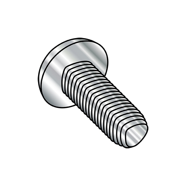 #10-24 x 1/2 in Phillips Pan Machine Screw, Plain Steel, 3000 PK