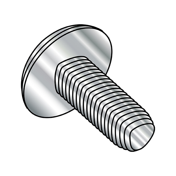 #10-24 x 1/2 in Phillips Truss Machine Screw, Plain Steel, 1500 PK