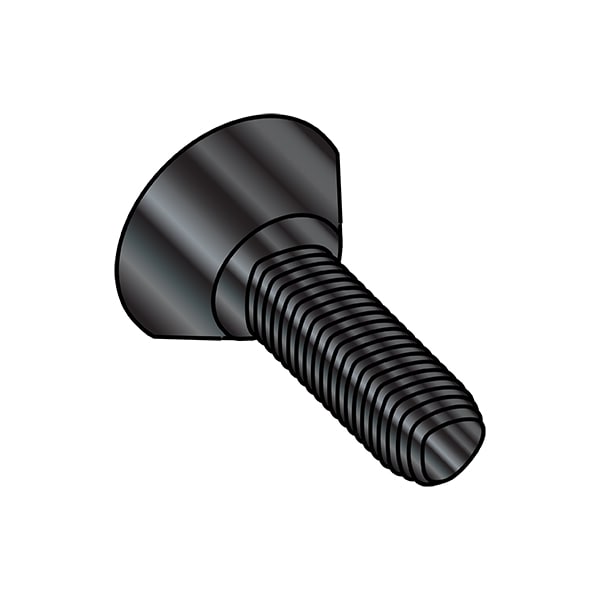 #4-40 x 1/4 in Phillips Flat Machine Screw, Black Oxide Steel, 10000 PK