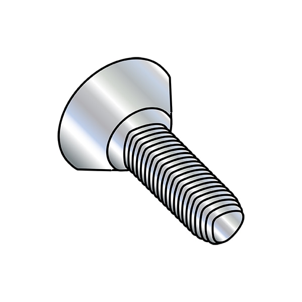 #10-24 x 1 in Phillips Flat Machine Screw, Zinc Plated Steel, 3000 PK