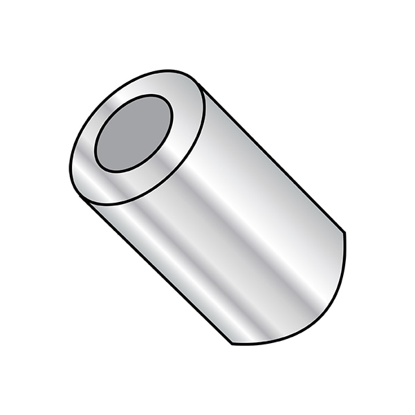 Round Spacer, #12 Screw Size, Aluminum, 5/8 in Overall Lg, 1000 PK