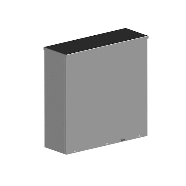 Padlockable Hasp Electrical Enclosures, 30 in H, 16 in D, 30 in W, 3R, Carbon Steel