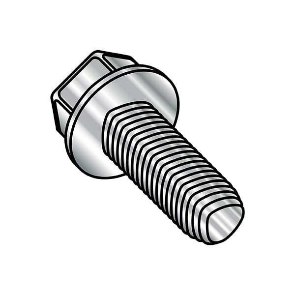 #10-24 x 1 in Hex Hex Machine Screw, Plain Steel, 700 PK