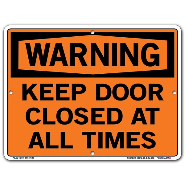 Aluminum Sign, 9-1/2" Height, 12-1/2" Width, Aluminum, Rectangle, English