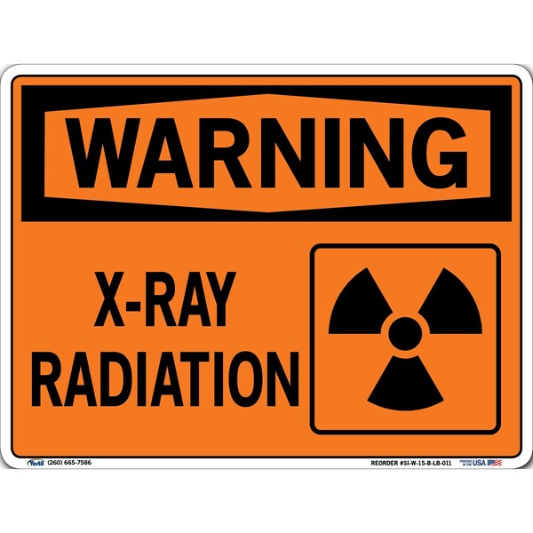 Vinyl Label Sign, 9-1/2" H, 12-1/2" W, Vinyl Label, Rectangle, SI-W-15-B-LB-011