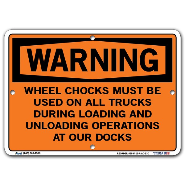 Aluminum Composite Sign, 7-1/2" H, 10-1/2" W, Aluminum Composite, Rectangle, SI-W-16-A-AC-130