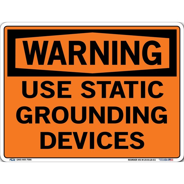 Vinyl Label Sign, 9-1/2" Height, 12-1/2" Width, Vinyl Label, Rectangle, English
