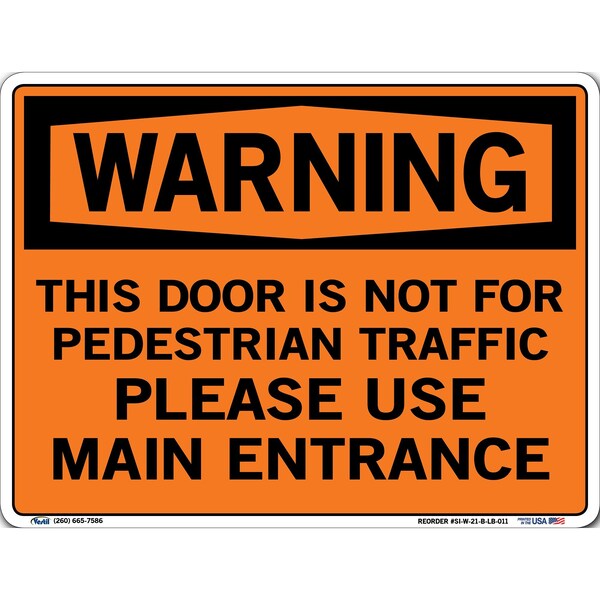 Vinyl Label Sign, 9-1/2" Height, 12-1/2" Width, Vinyl Label, Rectangle, English