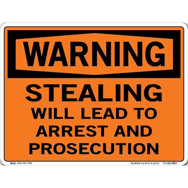Vinyl Label Sign, 9-1/2" Height, 12-1/2" Width, Vinyl Label, Rectangle, English
