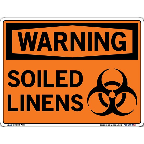 Vinyl Label Sign, 9-1/2" H, 12-1/2" W, Vinyl Label, Rectangle, English, SI-W-28-B-LB-011