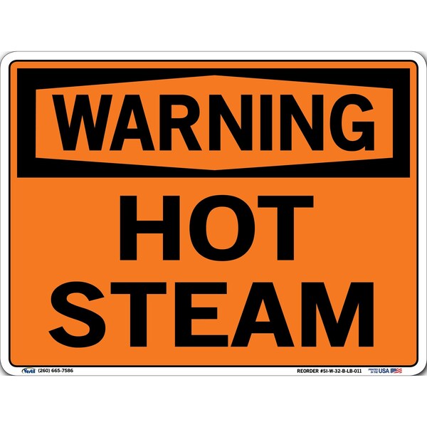 Vinyl Label Sign, 9-1/2" H, 12-1/2" W, Vinyl Label, Rectangle, English, SI-W-32-B-LB-011